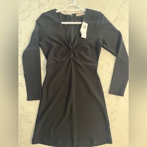 Abercrombie & Fitch Long Sleeve Black Mini Dress